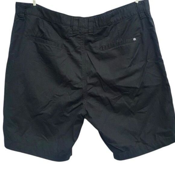 Travis Mathew Black Chino Shorts Men’s Size 40 Flat Front Stretch Casual Golf We - Picture 3 of 4